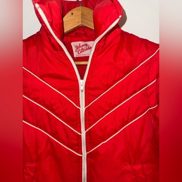 1970’s Vintage Johnny Colorado Red Ski Jacket Vest/Coat Size M - Picture 8 of 16